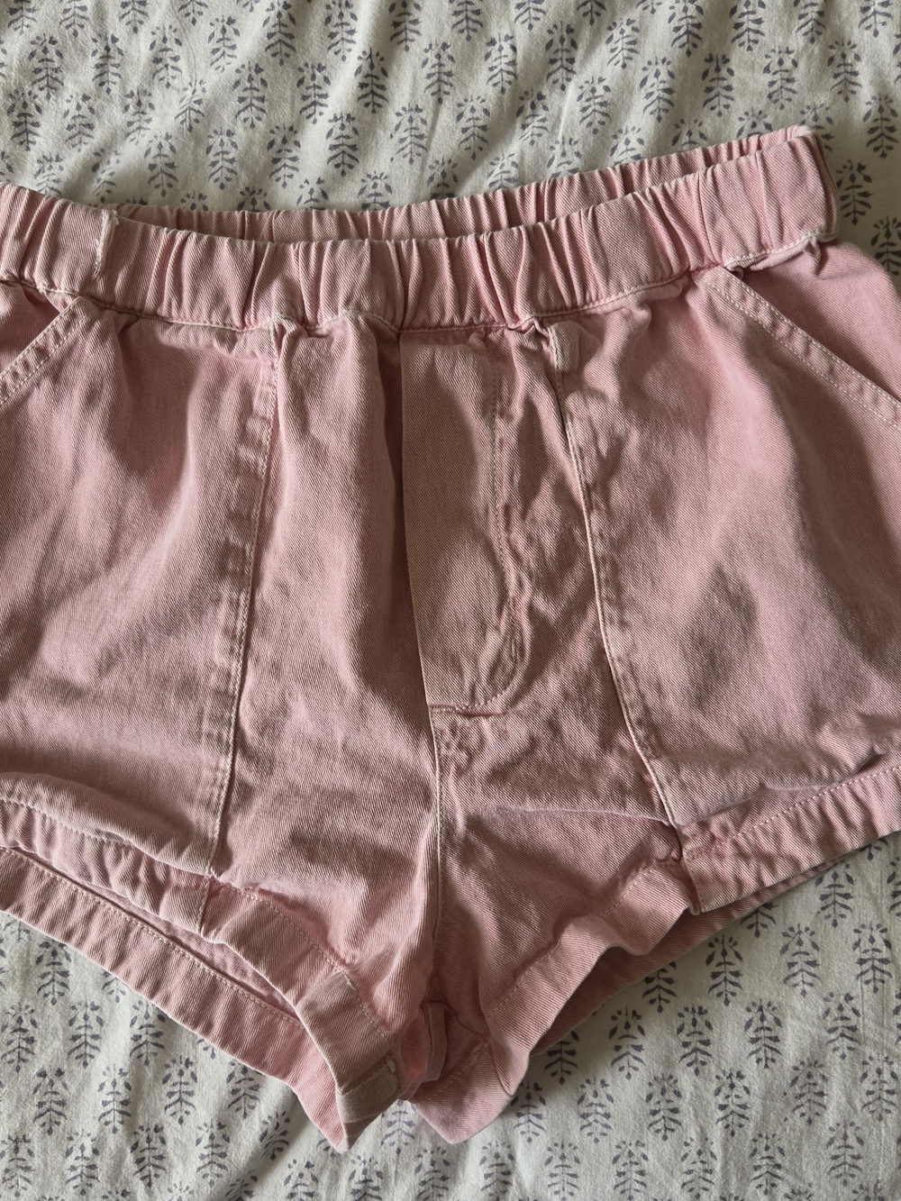 Billabong Light Pink Casual Cotton Shorts with Logo Patch